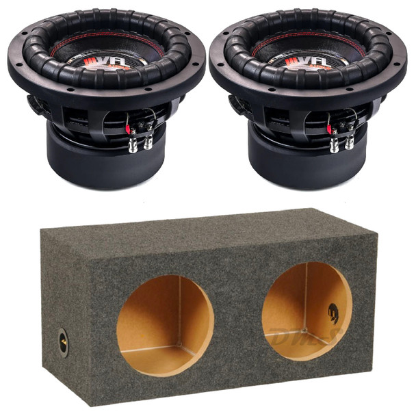VFL Audio VFL 10 Package | Dual 10 Inch 1600W DVC 4 Ohm Subwoofers & QPower HD Sealed Box
