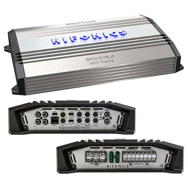 Hifonics Brutus BRX616.4 | 600W RMS 4 Channel Full Range Amplifier