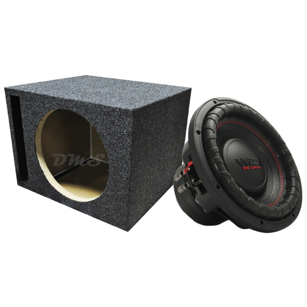 DB Drive WDX12G2R.2 Package | 12 Inch 2500W Max DVC 2 Ohm Subwoofer & QPower HD Ported Box