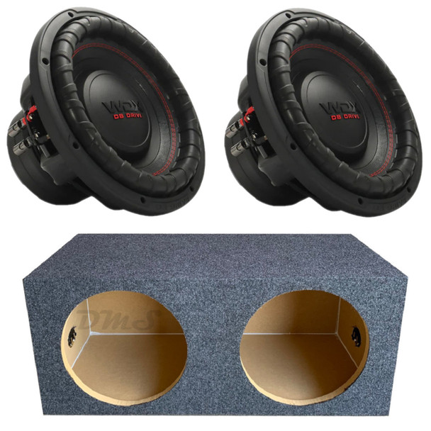DB Drive WDX G2R 12 Package | Dual 12" 2500W D2 Subwoofers & QPower Sealed Box MAIN PHOTO