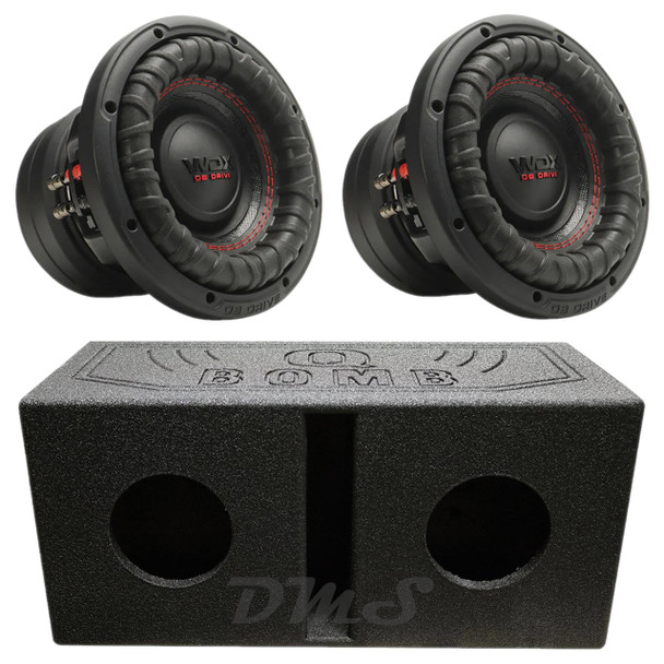 DB Drive WDX6.5G2R.2 Package | Dual 6.5 Inch 1500W DVC 2 Ohm Subwoofers & QBomb Ported Box