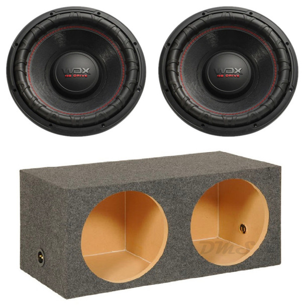 DB Drive WDX15G2R.2 Package | Dual 15 Inch 2500W DVC 2 Ohm Subwoofers & QPower HD Sealed Box