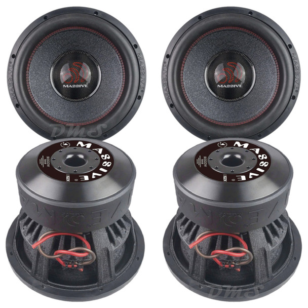 Massive Audio HIPPO X 12 Inch 4000W DVC 2 Ohm Subwoofers | HIPPO H122X (4 Pack)
