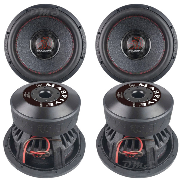 Massive Audio HIPPO X 12 Inch 4000W DVC 4 Ohm Subwoofers | HIPPO H124X (4 Pack)