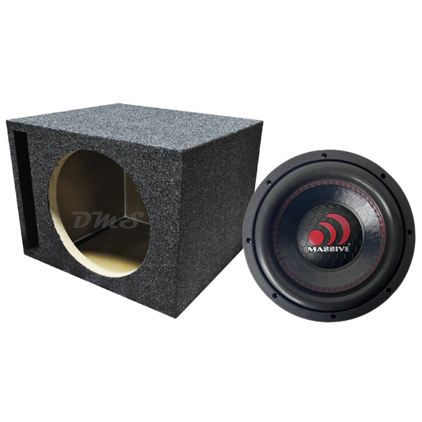 Massive Audio GTX104H Package | 10 Inch 1600W DVC 4 Ohm Subwoofer & QPower HD Ported Box
