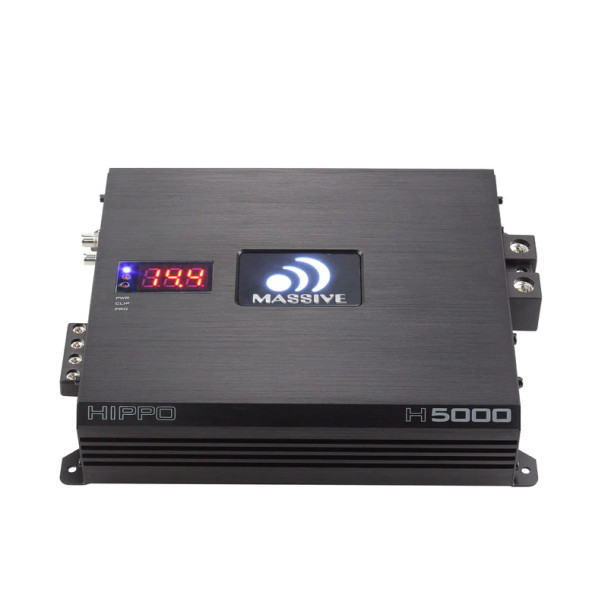 Massive Audio HIPPO H5000 | 5000W RMS Monoblock Subwoofer Amplifier