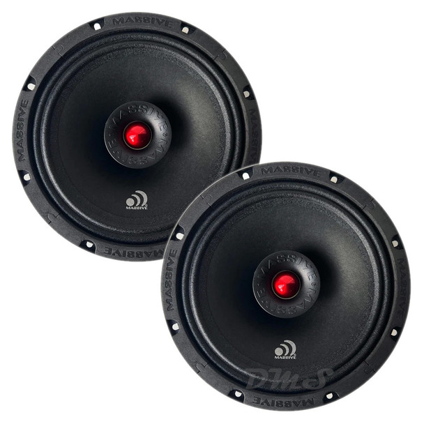 Massive Audio P8NTI | 8 Inch 320W 4 Ohm 2-Way PRO MidBass Speakers (Pair)