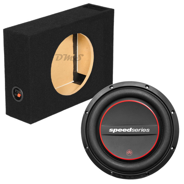 DB Drive SPF10D4 Package | 10 Inch 1000W Max DVC 4 Ohm Shallow Subwoofer & QPower Ported Slim Box