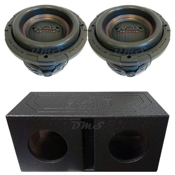 DB Drive WDX8G2.2 Package | Dual 8 Inch 1500W Max DVC 2 Ohm Subwoofers & QBomb Ported Box