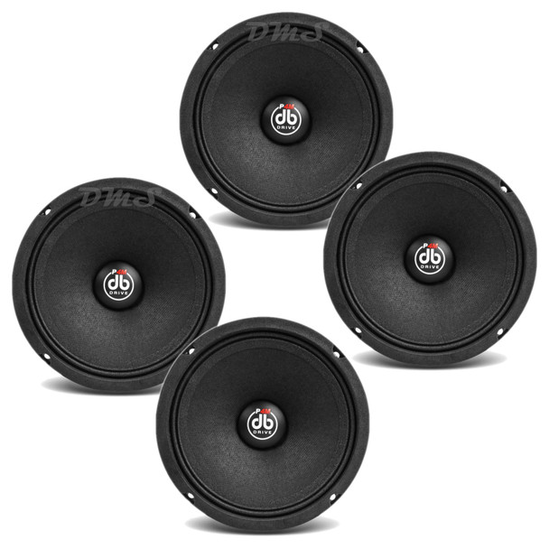 DB Drive P4M 6SB | 6.5 Inch 275W 4 Ohm Sealed Back Pro Audio Speakers (4 Pack)