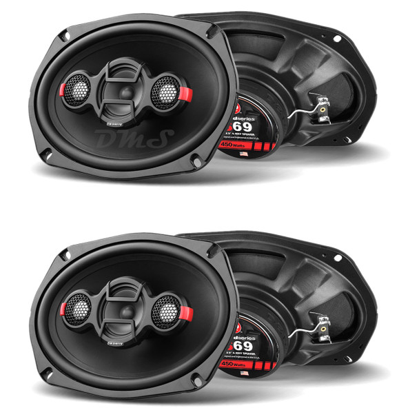 DB Drive S69 | 6x9 Inch 450W 4 Ohm 4-Way Coaxial Speakers (4 Pack)