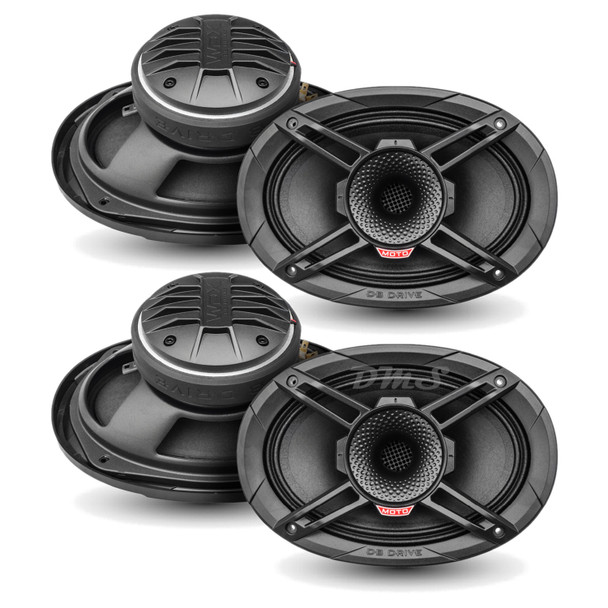 DB Drive WDX69MOTO-CD | 6x9 Inch 650W 4 Ohm 2-Way Compression Speakers (4 Pack)