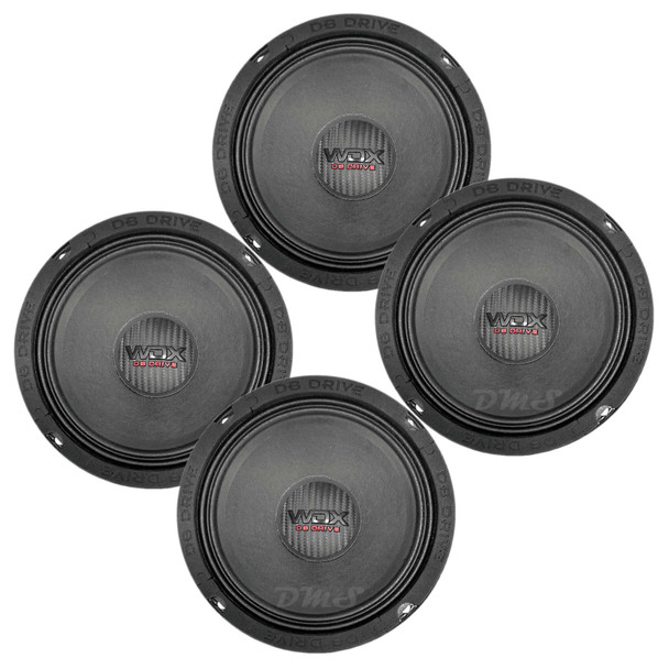 DB Drive WDX7MR6 | 6.5 Inch 325W 4 Ohm Pro Audio Midrange Speakers (4 Pack)