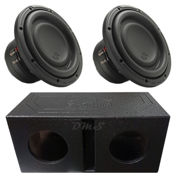 DB Drive DX Series 8 Package | Dual 8 Inch 600W DVC 2 Ohm Subwoofers & QBomb Ported Box