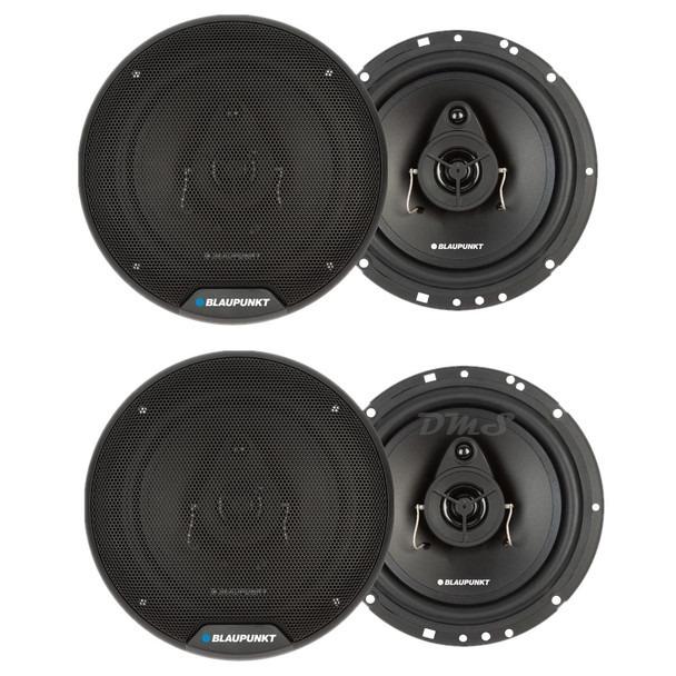 Blaupunkt BPS-ES650 | E-Series Shallow 6.5 Inch 60W 4 Ohm 3-Way Coaxial Speakers (4 Pack)