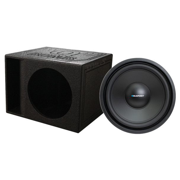 Blaupunkt BPW-E12S Package | 12" 500W S4 Subwoofer & QBomb Kerf Ported Box MAIN PHOTO
