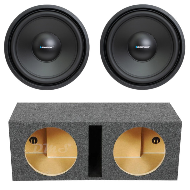 Blaupunkt BPW-E12S Package | Dual 12" 500W S4 Subwoofers & QPower HD Ported Box MAIN PHOTO