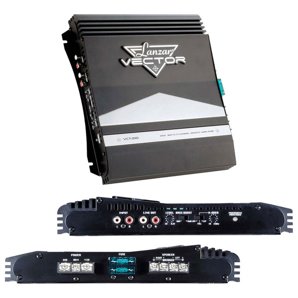 Lanzar Vector VCT2110 | 1000W Max 2 Channel Full Range Amplifier