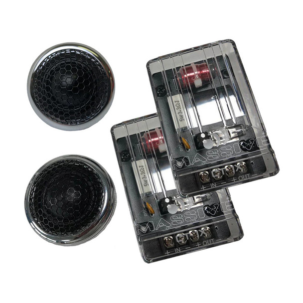 Massive Audio CT1X | 25mm 1 Inch 300W 4 Ohm Silk Dome Chrome Tweeters (Pair) MAIN PHOTO