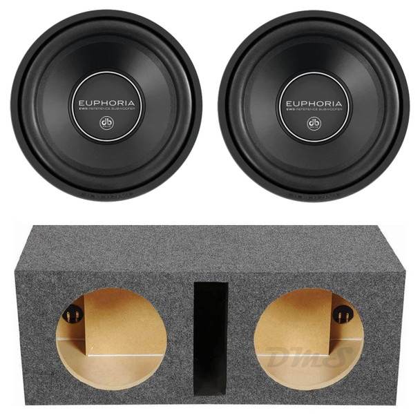 DB Drive Euphoria EW5 10D4 Package | Dual 10" 1000W D4 Ohm Subwoofers & QPower HD Ported Box
