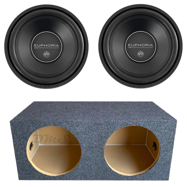 DB Drive Euphoria EW5 12D4 Package | Dual 12" 1000W D4 Ohm Subwoofers & QPower HD Sealed Box
