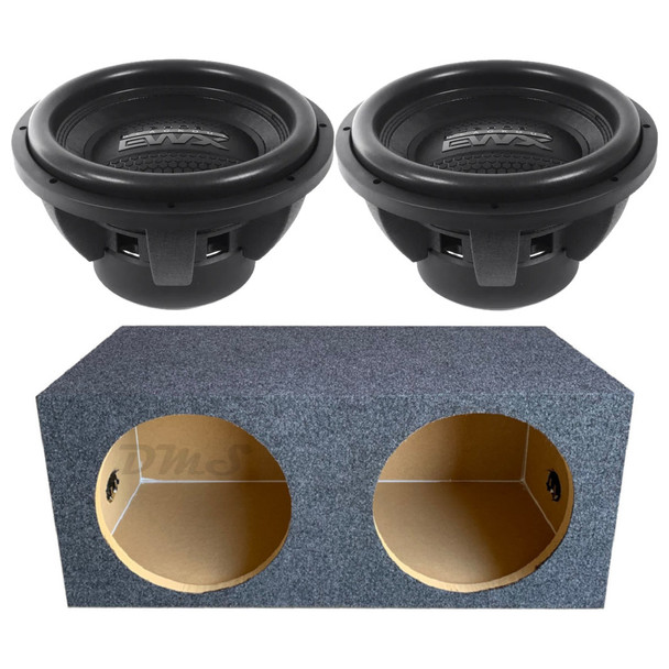 DB Drive Euphoria EWXB 12 Inch Package | Dual 12" 2500W D4 Ohm Subwoofer & QPower HD Sealed Box