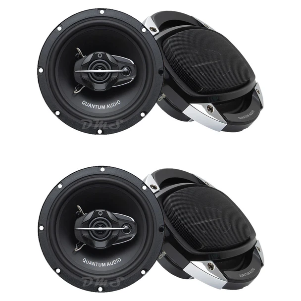 Quantum Audio QRS65 | 6.5 Inch 180W 4 Ohm 3-Way Coaxial Speakers (4 Pack) MAIN PHOTO