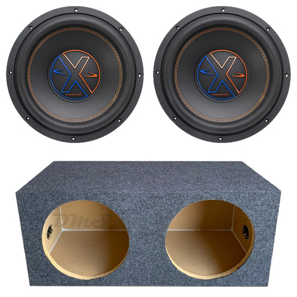 Quantum Audio QWX 12 Inch Package | Dual 12" 2000W D4 Ohm Subwoofers & QPower HD Sealed Box Quantum Audio QWX 12 Inch Package | Dual 12" 2000W D4 Ohm Subwoofers & QPower HD Sealed Box