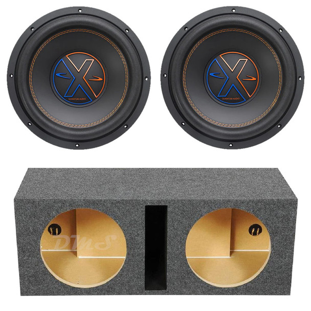 Quantum Audio QWX 12 Inch Package | Dual 12" 2000W D4 Ohm Subwoofers & QPower HD Ported Box Quantum Audio QWX 12 Inch Package | Dual 12" 2000W D4 Ohm Subwoofers & QPower HD Ported Box