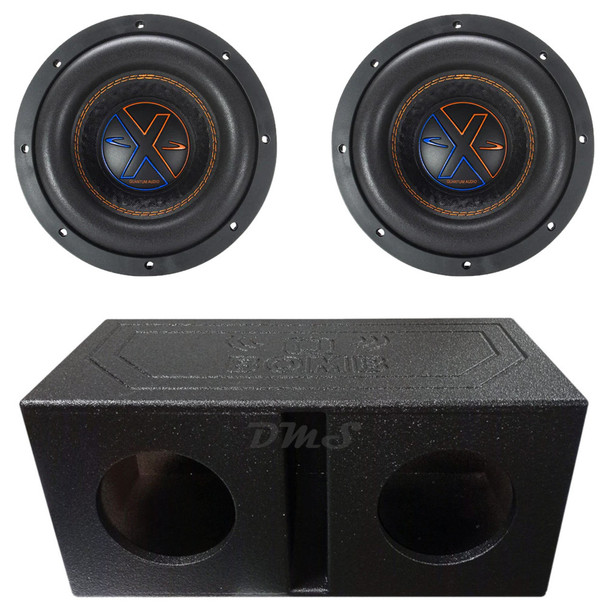 Quantum Audio QWX 8 Package | Dual 8" 4000W Max D4 Subwoofers & QBomb Ported Box MAIN PHOTO