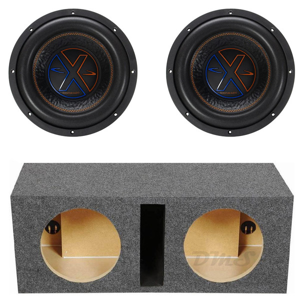 Quantum Audio QWX 10 Inch Package | Dual 10" 4000W Max D4 Ohm Subwoofers & QPower HD Ported Box Quantum Audio QWX 10 Inch Package | Dual 10" 4000W Max D4 Ohm Subwoofers & QPower HD Ported Box