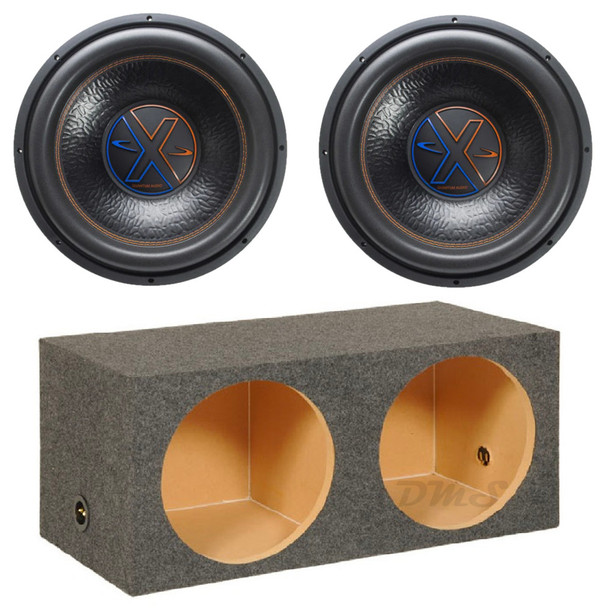 Quantum Audio QWX 15 Inch Package | Dual 4000W Max D4 Ohm Subwoofers & QPower HD Sealed Box