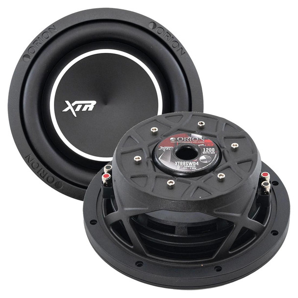 Orion XTR 8 Inch 1200W DVC 4 Ohm Shallow Subwoofer | XTR8SWD4