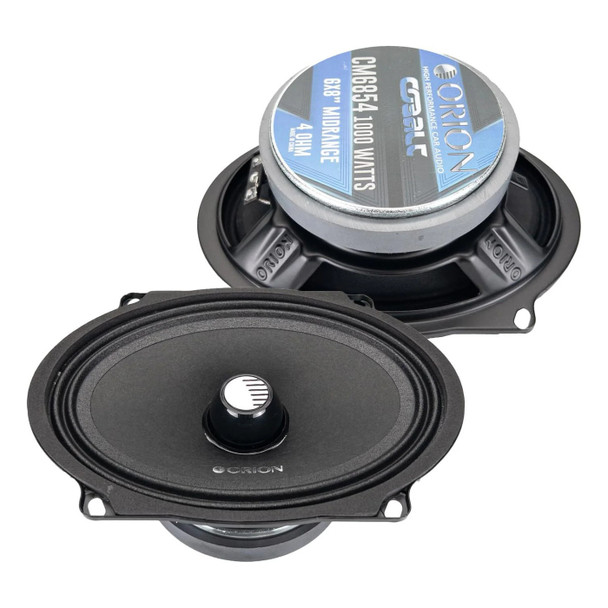 Orion Cobalt CM6852 | 6x8 Inch 1000W 2 Ohm Pro Audio Midrange Speakers (Pair)