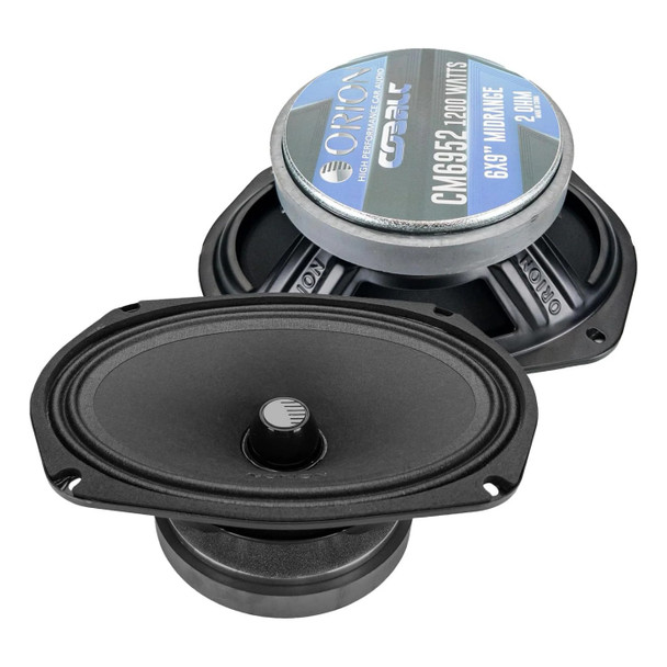 Orion Cobalt CM6952 | 6x9 Inch 1200W 2 Ohm Pro Audio Midrange Speakers (Pair)