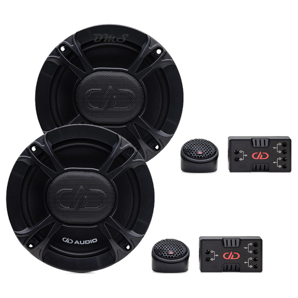 DD Audio E-Series 6.5 Inch 125W 4 Ohm Component Speakers Kit | E-C6.5b