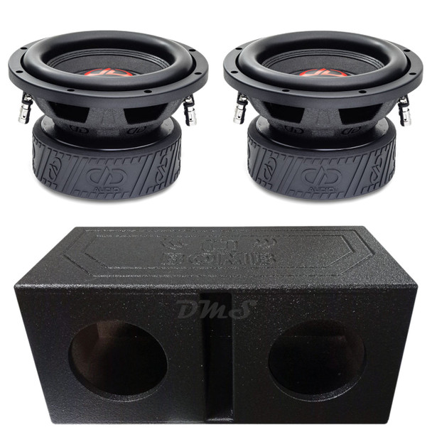 DD Audio 500-Series 508e Package | Dual 8" 1500W D2 Subwoofers & QBomb Ported Box