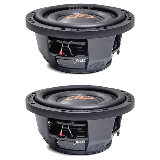 DD Audio SL600 Series 8 Inch 900W DVC 4 Ohm Slim Subwoofers | SL608 (Pair)