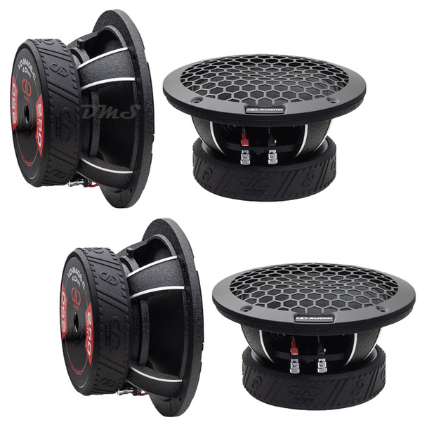 DD Audio VO-Series 6.5 Inch 500W 4 Ohm Pro Midrange Speakers | VO-M406-C (4 Pack)