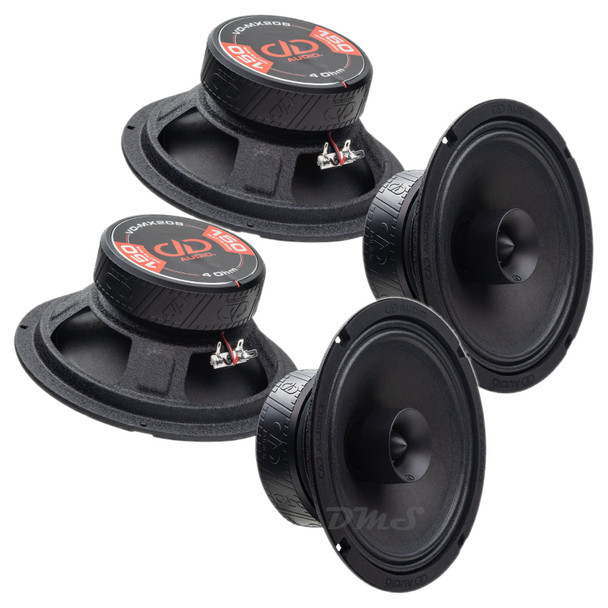 DD Audio VO-Series 8 Inch 300W 4 Ohm Pro Coaxial Speakers | VO-MX208 (4 Pack)