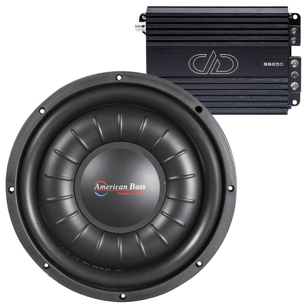 American Bass HAWKSLIM-1222 Shallow Subwoofer & DD Audio SS850 Monoblock Amplifier Package American Bass HAWKSLIM-1222 Shallow Subwoofer & DD Audio SS850 Monoblock Amplifier Package