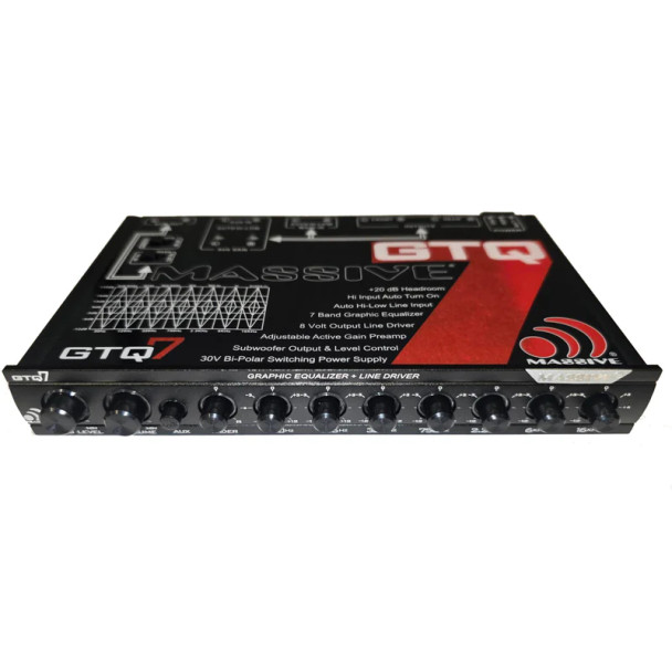 Massive Audio GTQ7 | 7 Band Graphic Equalizer with 8V Output Line Driver