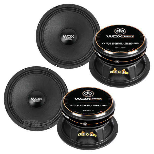 DB Drive WDX PRO9 6.5 Inch 400W 8 Ohm Mid-Bass Speakers | WDXPRO9/6NC.8S (4 Pack) V