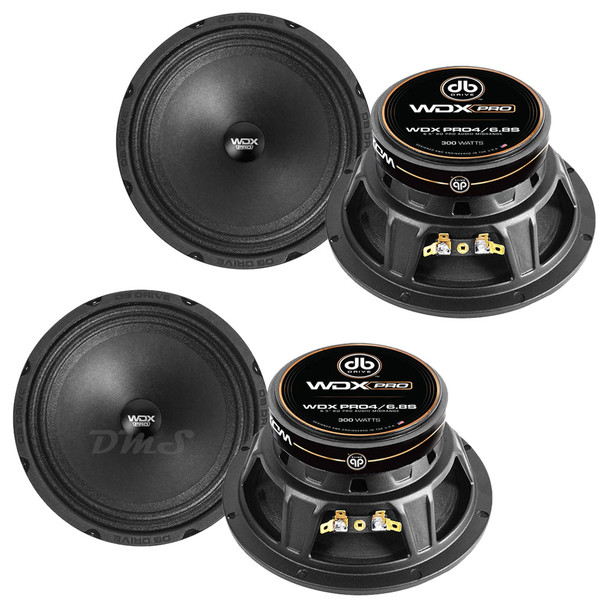 DB Drive WDX PRO4 6.5 Inch 300W 8 Ohm Midrange Speakers | WDXPRO4/6.8S (4 Pack) MAIN PHOTO