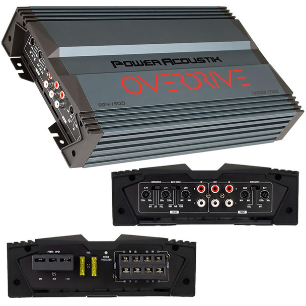 Power Acoustik Overdrive 1300W Max 4 Channel Full Range Amplifier | OD41300
