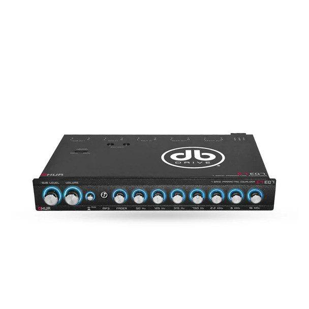 DB Drive E7EQ7 | 7 Band Graphic Equalizer Bass Enhancer w/ 8 Volt Output MAIN PHOTO