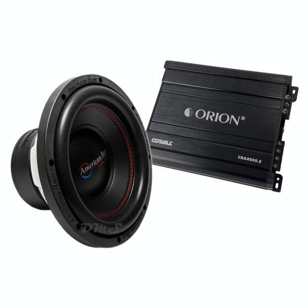 American Bass DX 10 Package | 10" 600W S4 Subwoofer & Orion CBA2500.2 Amplifier MAIN PHOTO