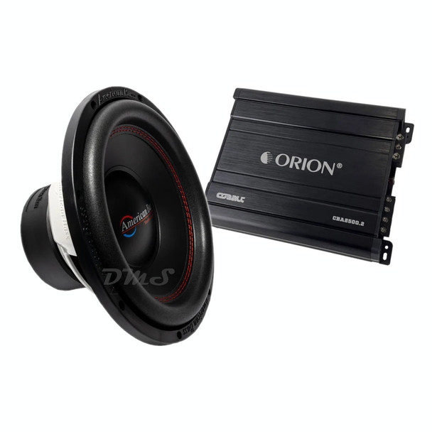 American Bass DX 12 Package | 12" 600W S4 Subwoofer & Orion CBA2500.2 Amplifier MAIN PHOTO