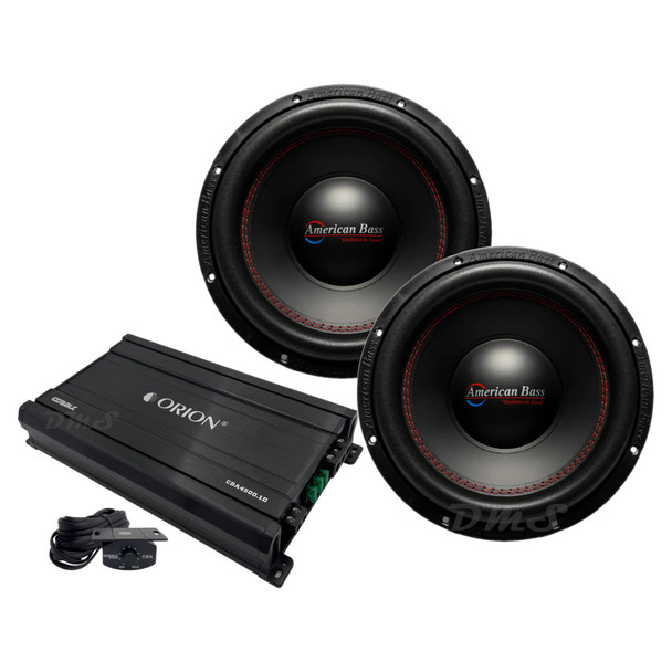 American Bass DX 12 Package | Dual 12" 600W S4 Subwoofers & Orion CBA4500.1D Amplifier MAIN PHOTO