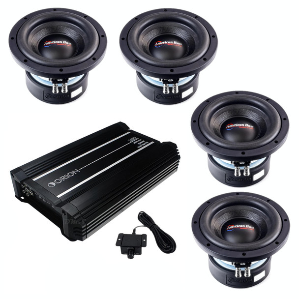 American Bass XD 8 Package | Four 8" 900W D4 Subwoofers & Orion XTR2500.1DZ Amplifier MAIN PHOTO